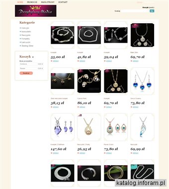 Komplety Biżuterii, Swarowski, Wisiorek Serce, Serce Oceanu, Pawie Oczko