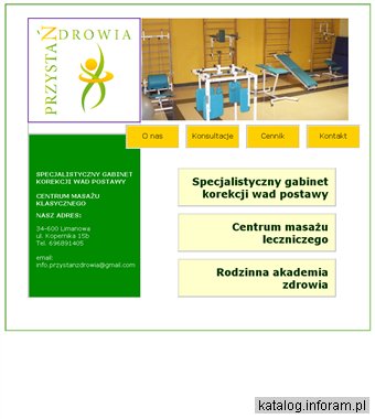 Przystań Zdrowia - masaż Limanowa