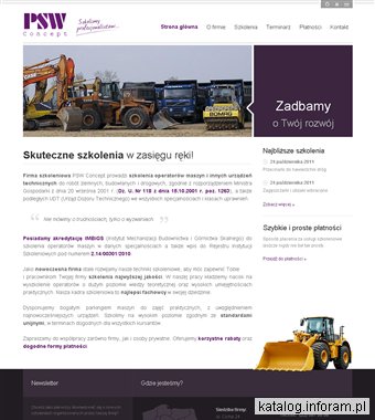 PSW Concept - Szkolenia z zakresu obsługi maszyn budowlanych i drogowych