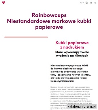 Papierowe kubki do kawy z własnym nadrukiem - rainbowcups.pl