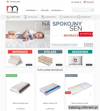 Materace i stelaże - RAJMATERACY.PL