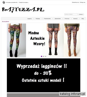 Rajtuzza.pl - kolorowe legginsy i rajstopy, sklep internetowy