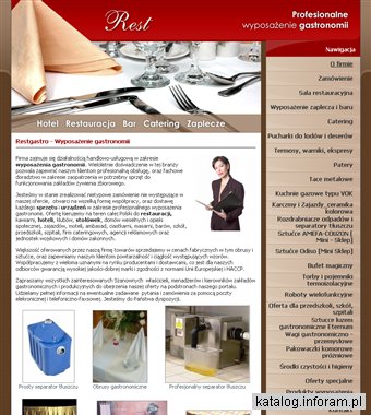 Wyposażenie gastronomii w sprzęt i urządzenia Rest