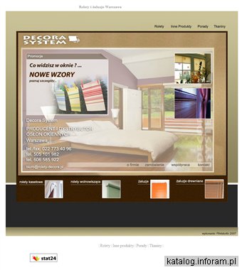 Rolety i żaluzje Warszawa - Decora system