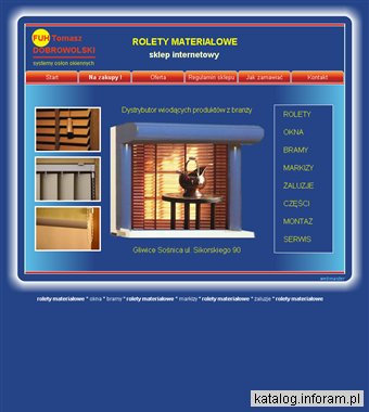 Rolety materiałowe