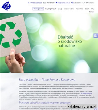 Skup makulatury Tomaszów Mazowiecki romar.com.pl