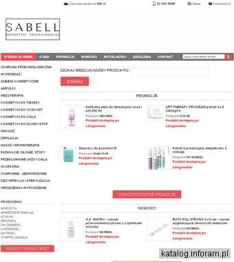 Kosmetyki profesjonalne - hurtownia Sabell