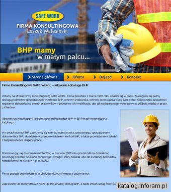 SAFE WORK ocena ryzyka zawodowego Łódź