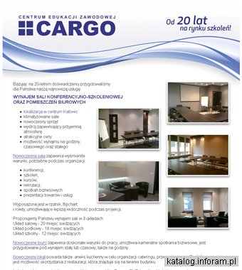 Sala szkoleniowa centrum Katowic