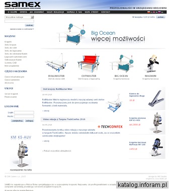 Stoły do odcinania tkanin - samex.com.pl