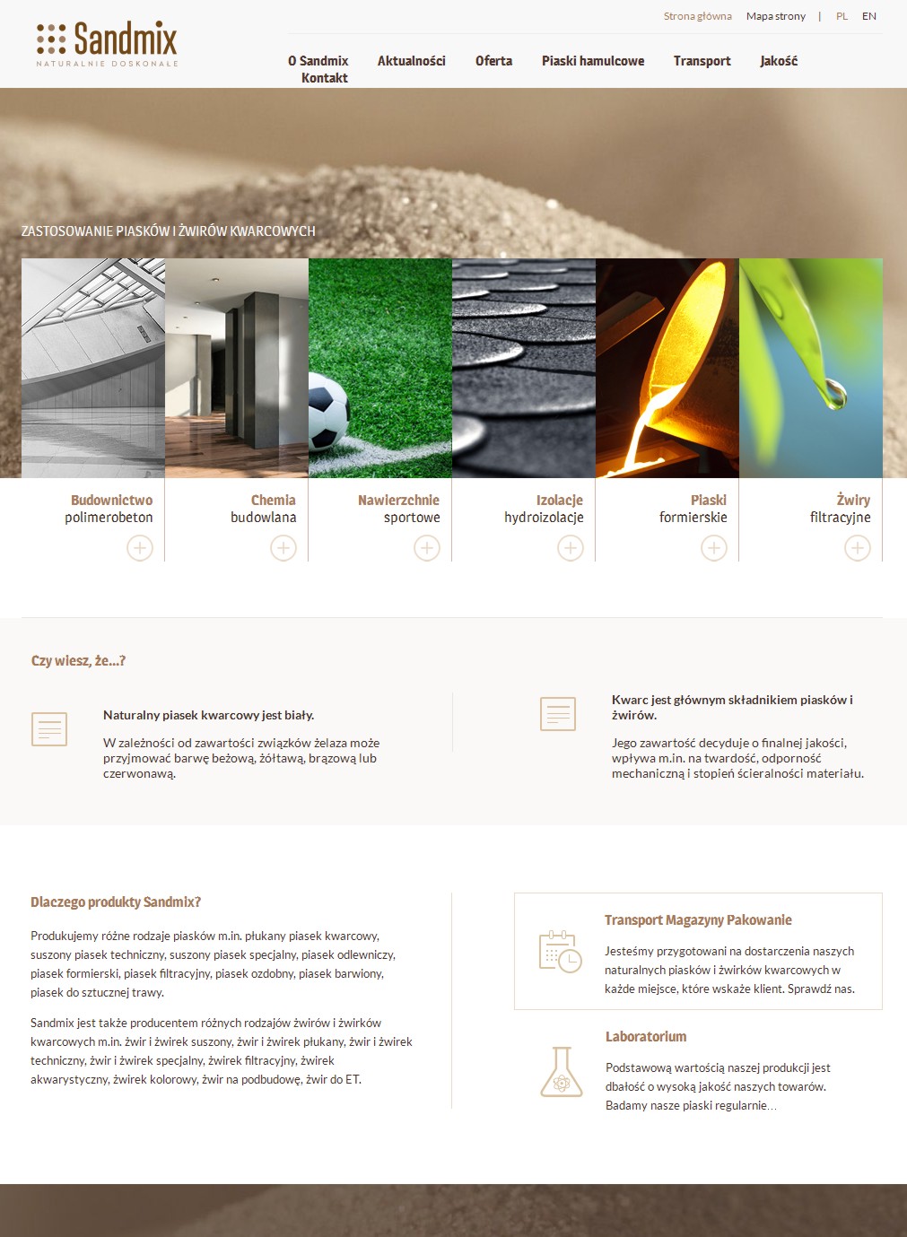 SANDMIX producent suszony piasek