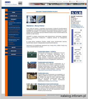 Transformatory rozdzielcze, mocy - SGB-SMIT