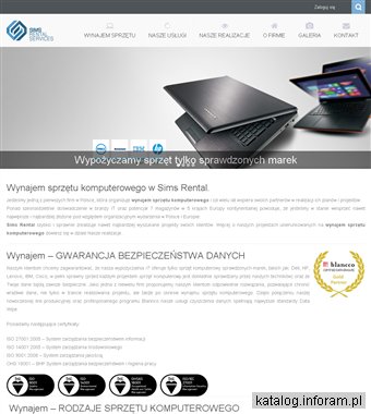 SimsRental.pl - wynajem markowego sprzętu komputerowego
