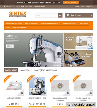 www.sintex.pl części do maszyn do szycia