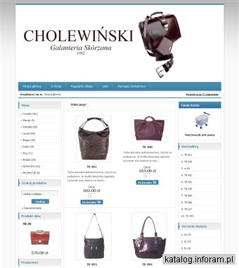 Sklep z galanterią skórzaną