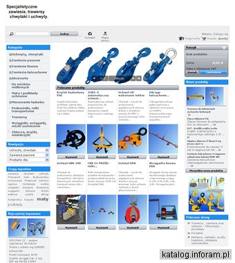 Sklep.dzwignice.com Zawiesia, chwytaki, uchwyty, trawersy