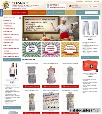 Odzież gastronomiczna - bluza kucharska, fartuch kucharski - Sklep SPART