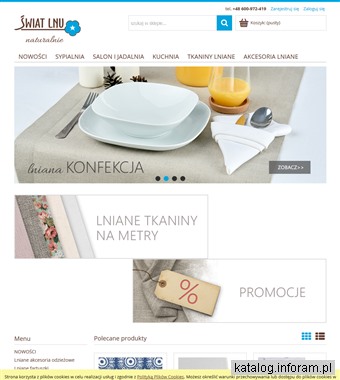 www.sklep.swiatlnu.pl - tkaniny lniane sklep online
