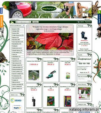 Internetowy sklep ogrodniczy i zoologiczny DAGLEZJA