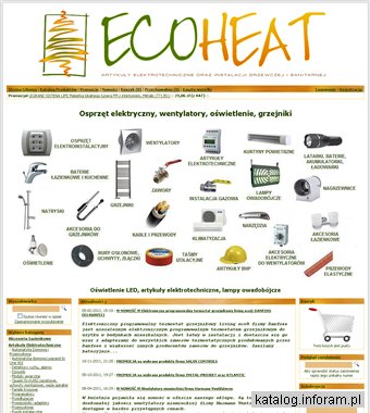EcoHeat - osprzęt elektryczny, oświetlenie, wentylatory