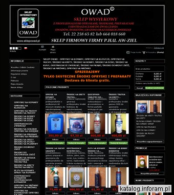 Sklep z opryskami Owad