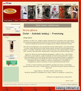 Outlet, końcówki kolekcji, franchising - sklepyokazja.pl
