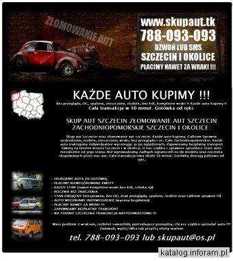 Skup, złomowanie aut Szczecin