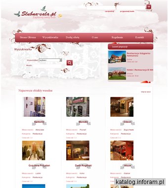 Wyszukiwarka ślubnych sal