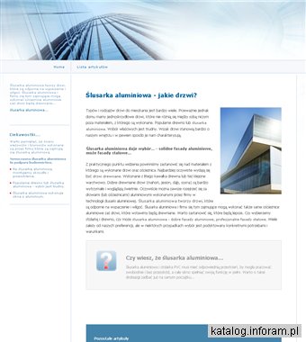 Ślusarka aluminiowa, rozwiązania