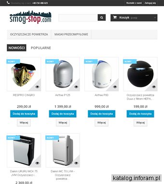 Sklep 24h - SMOG STOP - Oczyszczacze, maski, filtry