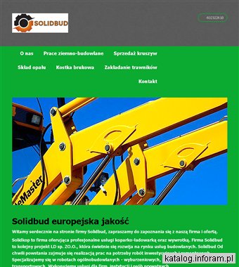 Solidbud24.pl - usługi koparko-ładowarką Warszawa