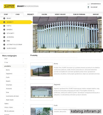 Ogrodzenia, bramy, sztachety metalowe, barierki firmy Solmet