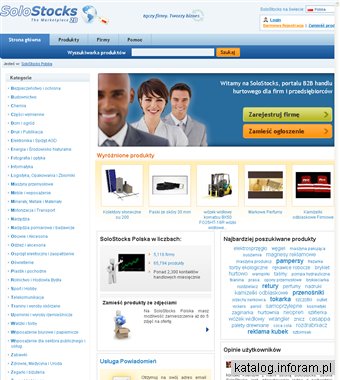 SoloStocks - The marketplace 2B - Łączy firmy - Tworzy biznes
