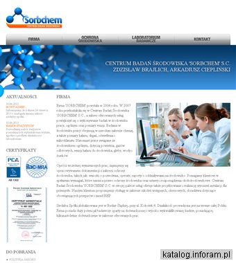 CENTRUM BADAŃ ŚRODOWISKA SORBCHEM S.C. badania ścieków