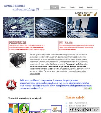 SpectreNet - Naprawa i serwis komputerów,usługi komputerowe Piaseczno