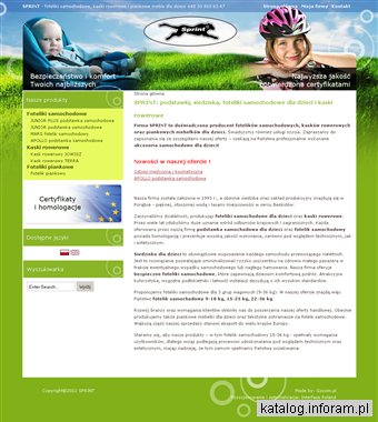 Producent fotelików samochodowych SPRINT