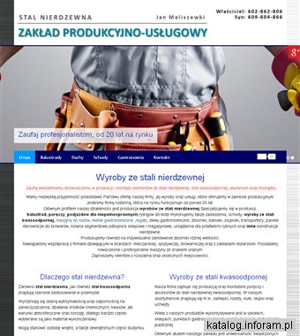 JAN MALISZEWSKI meble ze stali nierdzewnej Koszalin