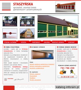 STASZYŃSKA - bramy garażowe | bramy przemysłowe | systemy przeładunkowe