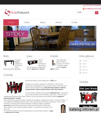 Stoły i krzesła producent