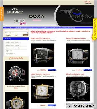 StrefaZegarków - Katowice, Bisset, Doxa, Zuma Line