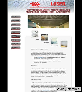 Sufity podwieszane z gwarancją jakości firmy Laser