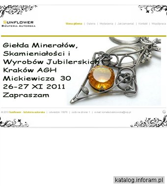 Sunflower - srebrna biżuteria wire-wrapping