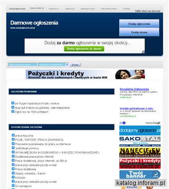 Darmowe ogłoszenia, bezpłatne - wszystkie ogłoszenia