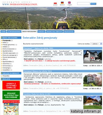 Świeradów Zdrój noclegi, ceny, atrakcje i plan miasta