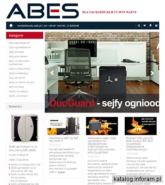 Sejfy biurowe, Szafy na dokumenty - Abes