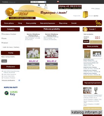 Serwisy obiadowe i serwisy kawowe - sklep internetowy