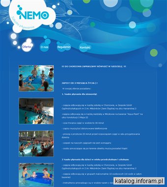 Profesjonalna szkoła pływania dla niemowląt i dzieci Nemo