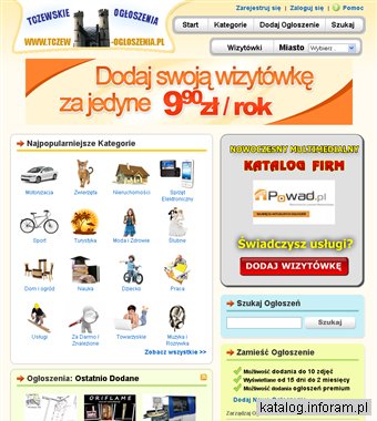 Darmowe ogloszenia dla miasta Tczewa i okolic