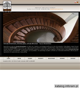 Schody gięte, drewniane - Wrocław