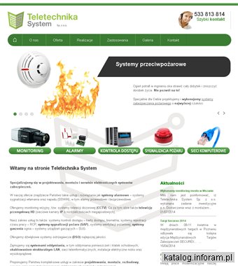 Teletechnika System - Instalacje alarmowe, przeciwpożarowe, monitoring